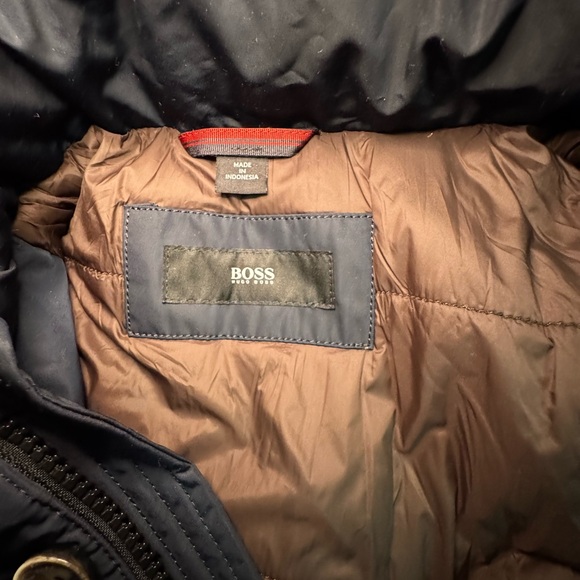 Hugo Boss Men’s Dark Blue Hooded Designer Jacket 46R - Picture 5 of 16